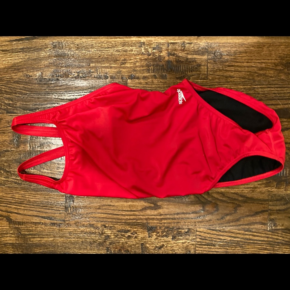 One Piece Red Speedo Swimsuit